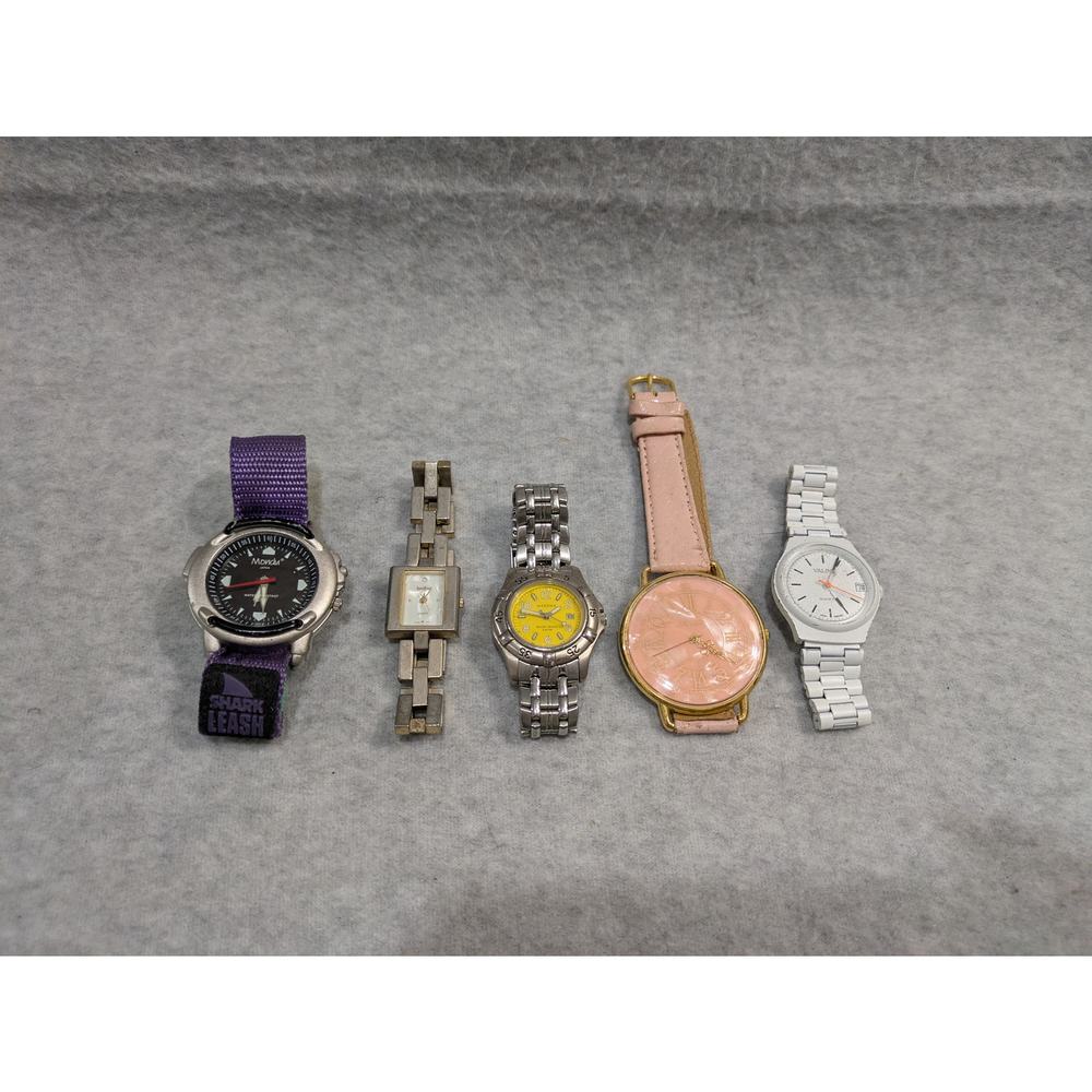 Lot of 5 Vintage Watch‎ Women's Wrist Watch Mondu Quartz Watch Japan Silver Band